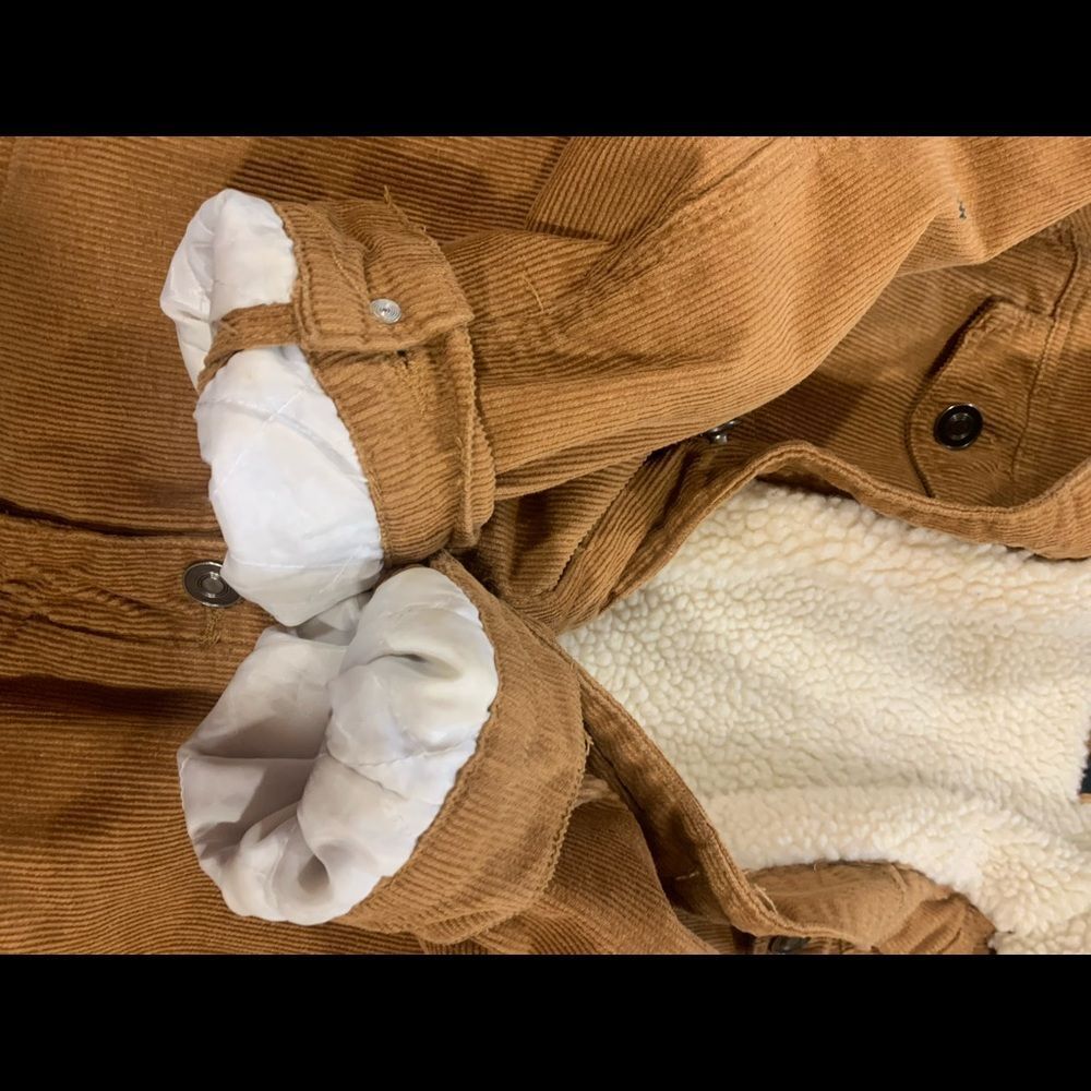Rue 21 Corduroy Tan Button-down Jacket with Fleece Lining - Picture 11 of 13